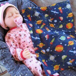 Baby burp cloth flannel burp rag changing pad pet mat nap blanket rockets space